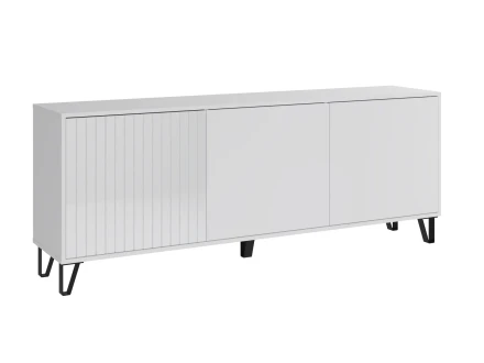 Тумба ТВ Ливерпуль, белый/белый глянец 